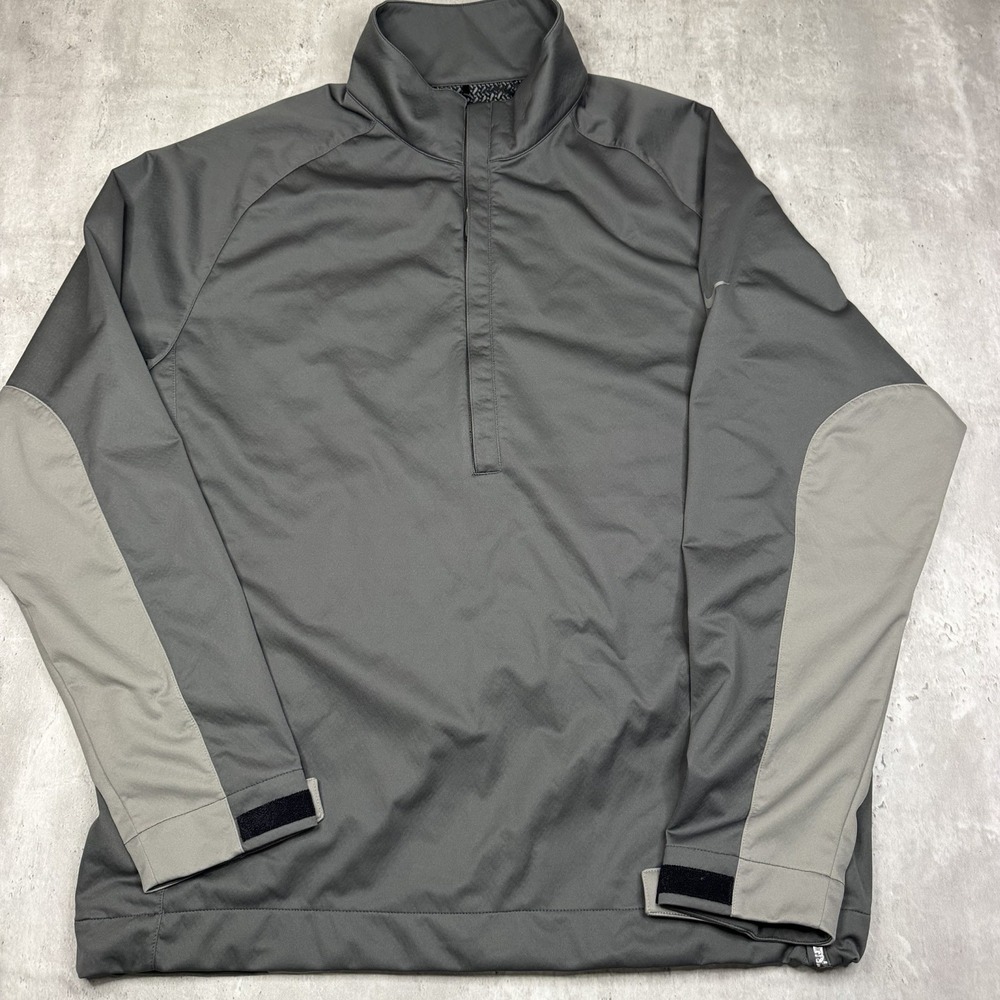 Nike Sphere Pro Golf Windbreaker Men XXL Gray 1/2-Zip Pullover Jacket Sweatshirt
